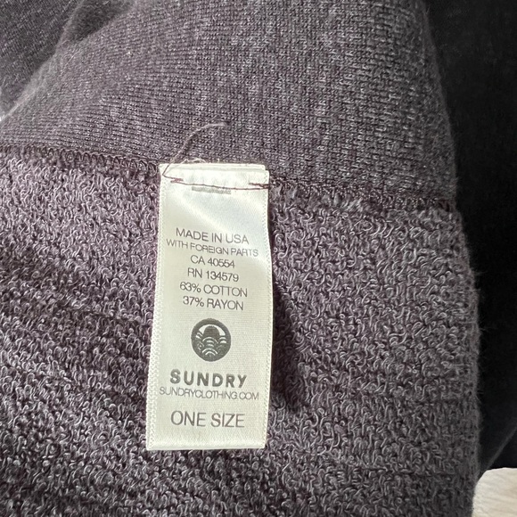 SUNDRY Anthropologie Women's  Cowl Neck Striped Poncho ONE SIZE NWOT - Picture 9 of 11